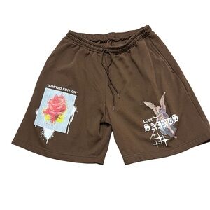 GSTR Brown Graphic Men Shorts 2XL
